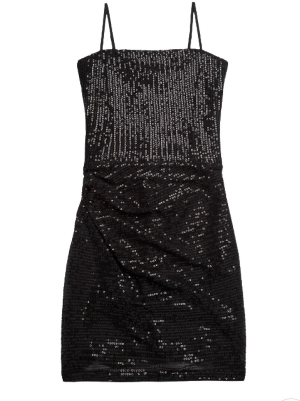 Katie J NYC Junior Maddy Black Sequin Mini Slip Dress